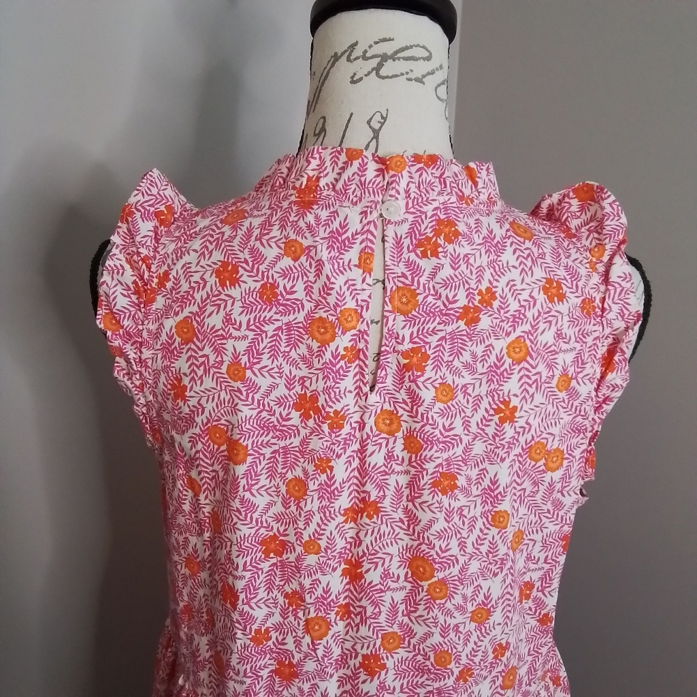 J. Crew Re-Imagined Floral Tiered Ruffle Sleeveless Midi Dress - 8 - Picture 11 of 15